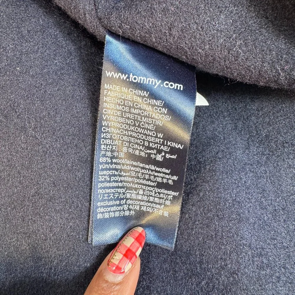 Tommy Hilfiger ICONS Wool Blend Navy Silver Crest Buttons Shacket Jacket (SZ 46) - Picture 14 of 16